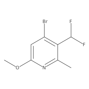4-Bromo-3-(difluoromethyl)-6-methoxy-2-methylpyridine Structure
