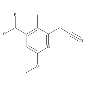 2-(4-(Difluoromethyl)-6-methoxy-3-methylpyridin-2-yl)acetonitrile结构式