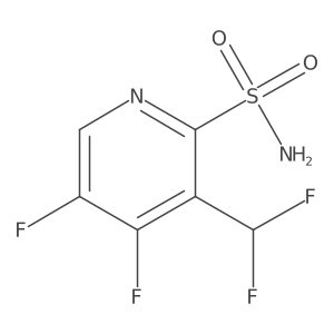 3-(Difluoromethyl)-4,5-difluoropyridine-2-sulfonamide Structure