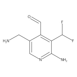 2-Amino-5-(aminomethyl)-3-(difluoromethyl)isonicotinaldehyde Structure