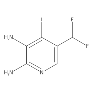 2,3-Diamino-5-(difluoromethyl)-4-iodopyridine Structure