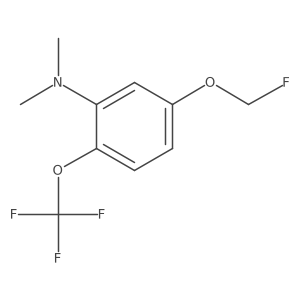 1-Dimethylamino-5-fluoromethoxy-2-(trifluoromethoxy)benzene Structure