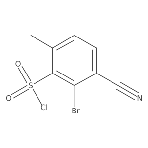 2-Bromo-3-cyano-6-methylbenzenesulfonyl chloride结构式
