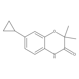 7-Cyclopropyl-2,2-dimethyl-3,4-dihydro-2H-1,4-benzoxazin-3-one结构式