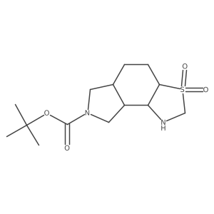 7H-Pyrrolo[3,4-e]benzothiazole-7-carboxylic acid, decahydro-, 1,1-dimethylethyl ester, 3,3-dioxide结构式