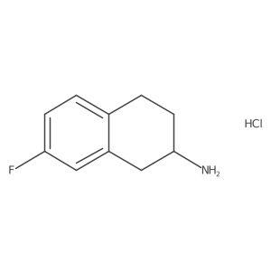 7-Fluoro-1,2,3,4-tetrahydronaphthalen-2-amine hydrochloride结构式