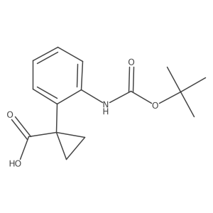 1-(2-{[(Tert-butoxy)carbonyl]amino}phenyl)cyclopropane-1-carboxylic acid结构式