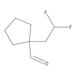 1-(2,2-Difluoroethyl)cyclopentane-1-carbaldehyde结构式