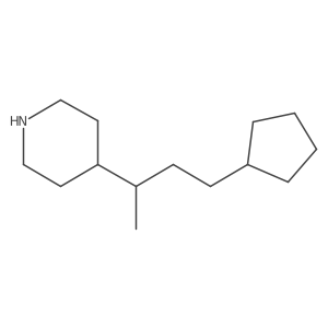 4-(4-Cyclopentylbutan-2-yl)piperidine结构式
