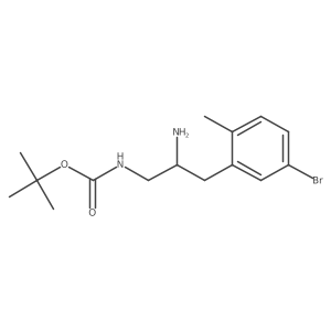 tert-butyl N-[2-amino-3-(5-bromo-2-methylphenyl)propyl]carbamate结构式