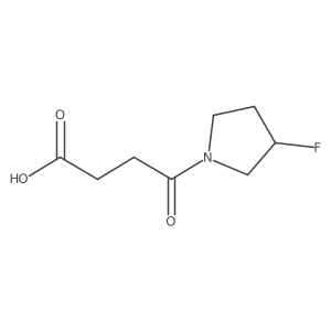 4-(3-Fluoropyrrolidin-1-yl)-4-oxobutanoic acid结构式
