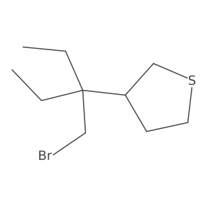 3-[3-(Bromomethyl)pentan-3-yl]thiolane结构式