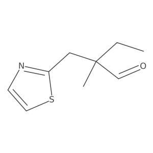 2-Methyl-2-[(1,3-thiazol-2-yl)methyl]butanal结构式