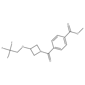 Methyl 4-[3-(2,2,2-trifluoroethoxy)azetidine-1-carbonyl]benzoate结构式