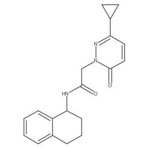 2-(3-cyclopropyl-6-oxopyridazin-1(6H)-yl)-N-(1,2,3,4-tetrahydronaphthalen-1-yl)acetamide结构式