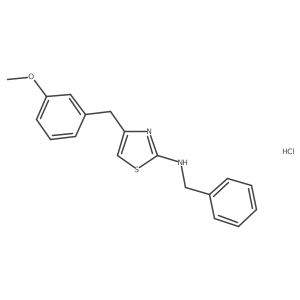N-benzyl-4-(3-methoxybenzyl)thiazol-2-amine hydrochloride Structure