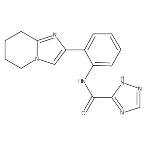 N-(2-(5,6,7,8-tetrahydroimidazo[1,2-a]pyridin-2-yl)phenyl)-1H-1,2,4-triazole-3-carboxamide结构式