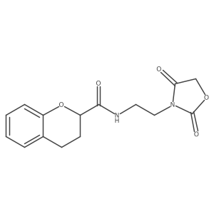 N-(2-(2,4-dioxooxazolidin-3-yl)ethyl)chroman-2-carboxamide结构式