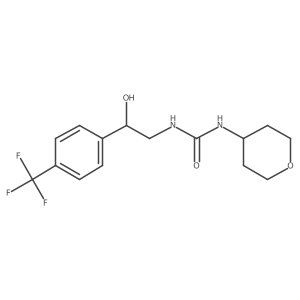 1-(2-hydroxy-2-(4-(trifluoromethyl)phenyl)ethyl)-3-(tetrahydro-2H-pyran-4-yl)urea Structure