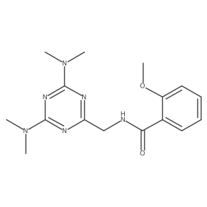 N-((4,6-bis(dimethylamino)-1,3,5-triazin-2-yl)methyl)-2-methoxybenzamide结构式