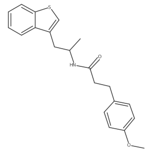 N-(1-(benzo[b]thiophen-3-yl)propan-2-yl)-3-(4-methoxyphenyl)propanamide结构式