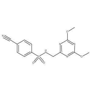 4-cyano-N-((4,6-dimethoxy-1,3,5-triazin-2-yl)methyl)benzenesulfonamide Structure