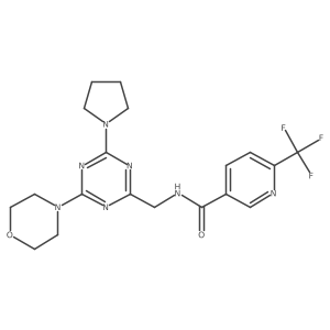 N-((4-morpholino-6-(pyrrolidin-1-yl)-1,3,5-triazin-2-yl)methyl)-6-(trifluoromethyl)nicotinamide Structure