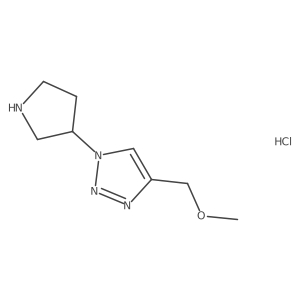 4-(methoxymethyl)-1-(pyrrolidin-3-yl)-1H-1,2,3-triazole hydrochloride结构式