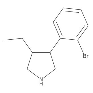 3-(2-Bromophenyl)-4-ethylpyrrolidine Structure