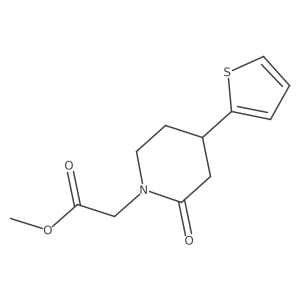 Methyl 2-[2-oxo-4-(thiophen-2-yl)piperidin-1-yl]acetate Structure