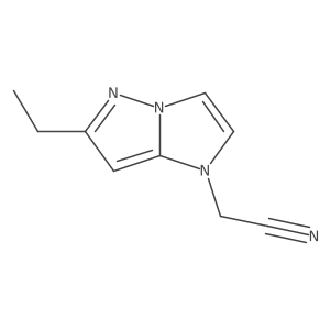 2-(6-ethyl-1H-imidazo[1,2-b]pyrazol-1-yl)acetonitrile Structure