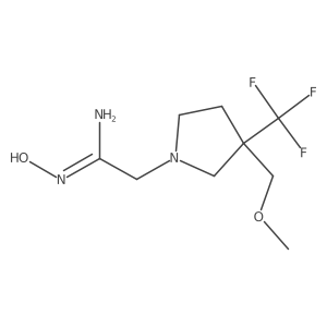 (Z)-N'-hydroxy-2-(3-(methoxymethyl)-3-(trifluoromethyl)pyrrolidin-1-yl)acetimidamide结构式