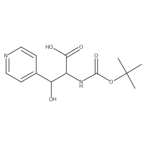 2-{[(Tert-butoxy)carbonyl]amino}-3-hydroxy-3-(pyridin-4-yl)propanoic acid结构式