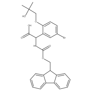 2-[5-bromo-2-(2-hydroxy-2-methylpropoxy)phenyl]-2-({[(9H-fluoren-9-yl)methoxy]carbonyl}amino)acetic acid Structure