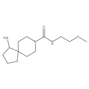 4-amino-N-(2-methoxyethyl)-1-oxa-8-azaspiro[4.5]decane-8-carboxamide Structure