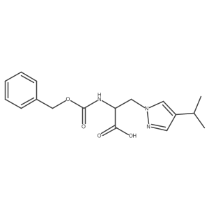 2-{[(benzyloxy)carbonyl]amino}-3-[4-(propan-2-yl)-1H-pyrazol-1-yl]propanoic acid Structure
