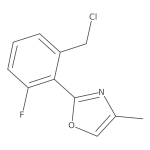 2-[2-(Chloromethyl)-6-fluorophenyl]-4-methyl-1,3-oxazole结构式