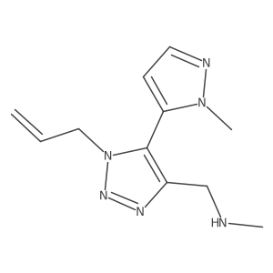 methyl({[5-(1-methyl-1H-pyrazol-5-yl)-1-(prop-2-en-1-yl)-1H-1,2,3-triazol-4-yl]methyl})amine Structure