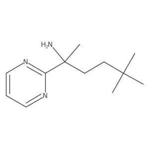 5,5-Dimethyl-2-(pyrimidin-2-yl)hexan-2-amine结构式