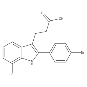 3-[2-(4-bromophenyl)-7-fluoro-1H-indol-3-yl]propanoic acid结构式