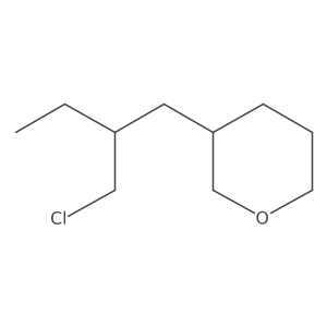 3-[2-(Chloromethyl)butyl]oxane结构式