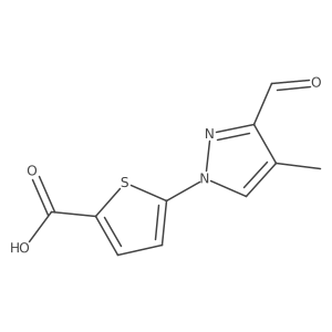 5-(3-formyl-4-methyl-1H-pyrazol-1-yl)thiophene-2-carboxylic acid Structure