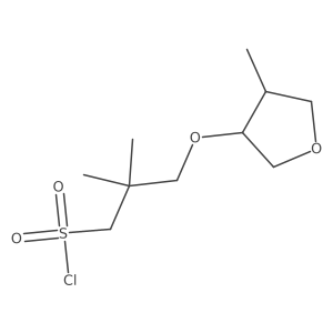2,2-Dimethyl-3-[(4-methyloxolan-3-yl)oxy]propane-1-sulfonyl chloride Structure