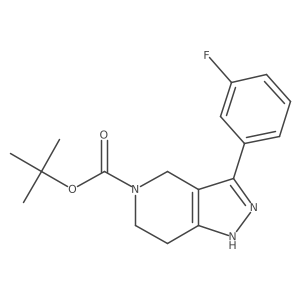 tert-butyl 3-(3-fluorophenyl)-2H,4H,5H,6H,7H-pyrazolo[4,3-c]pyridine-5-carboxylate Structure