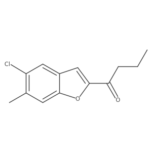 1-(5-Chloro-6-methyl-1-benzofuran-2-yl)butan-1-one结构式
