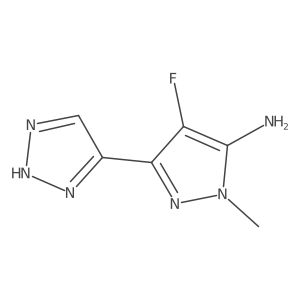 4-fluoro-1-methyl-3-(1H-1,2,3-triazol-4-yl)-1H-pyrazol-5-amine结构式