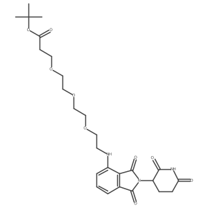 Tert-butyl 3-(2-(2-(2-((2-(2,6-dioxopiperidin-3-yl)-1,3-dioxoisoindolin-4-yl)amino)ethoxy)ethoxy)ethoxy)propanoate Structure