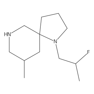 1-(2-Fluoropropyl)-9-methyl-1,7-diazaspiro[4.5]decane结构式