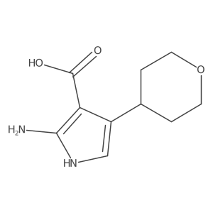 2-amino-4-(oxan-4-yl)-1H-pyrrole-3-carboxylic acid结构式