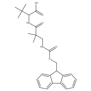 (2R)-2-[3-({[(9H-fluoren-9-yl)methoxy]carbonyl}amino)-2,2-dimethylpropanamido]-3,3-dimethylbutanoic acid Structure